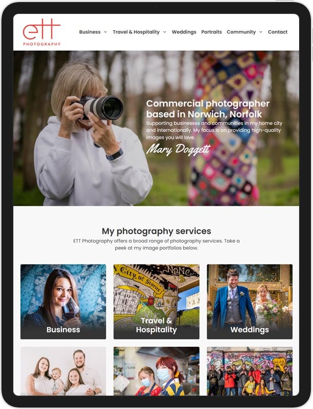 Wordpress Website: ETT Photography
